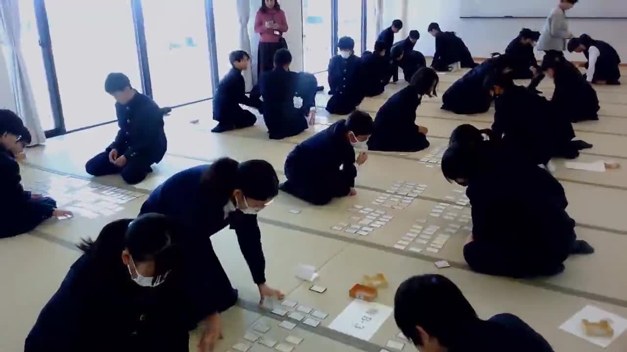 【１学年】百人一首大会